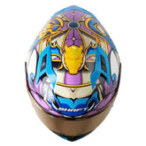 Casco Shaft 522sp Viserion Negro Morado Visor Iridium Morado